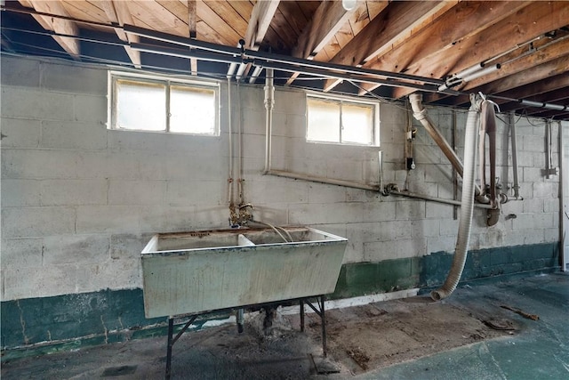 157 Elizabeth St, South Union Twp, PA 15445 - below grade area featuring a sink