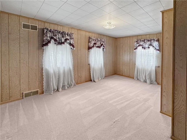 979 9th St, Taylor Twp, PA 16160 - unfurnished room with light carpet and wood walls