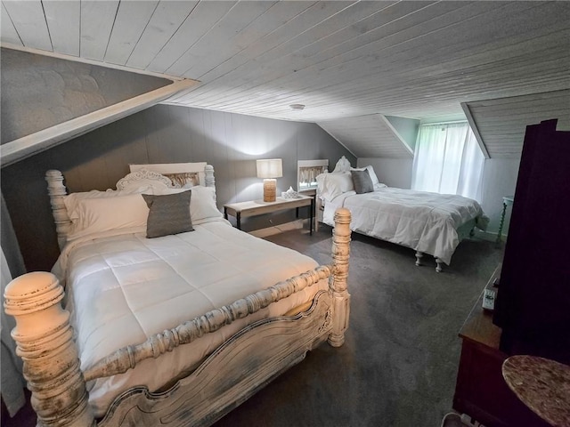 1638 Lake Rd, Pa, PA 16137 - carpeted bedroom featuring wood ceiling and vaulted ceiling