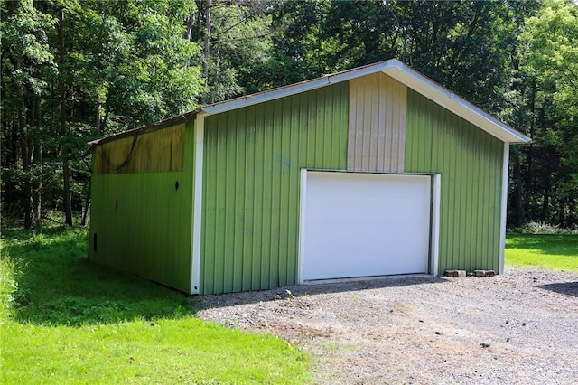 1638 Lake Rd, Pa, PA 16137 - detached garage with a forest view