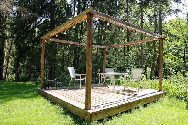 1638 Lake Rd, Pa, PA 16137 - deck featuring a yard and outdoor dining area