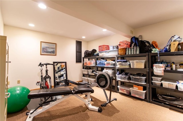 311 Oxbridge Ct, Ohara, PA 15238 - workout room featuring carpet and recessed lighting