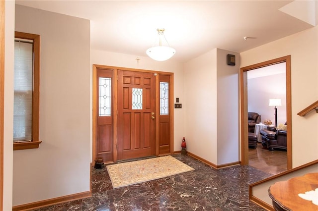 311 Oxbridge Ct, Ohara, PA 15238 - entryway with marble tiled floors and baseboards
