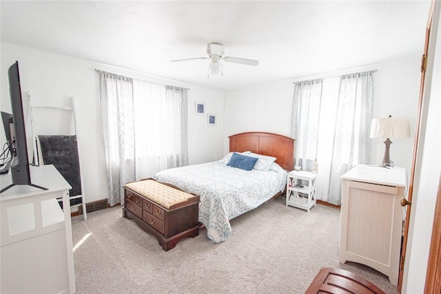 502 Lebanon Manor Dr, West Mifflin, PA 15122 - bedroom featuring light colored carpet and a ceiling fan