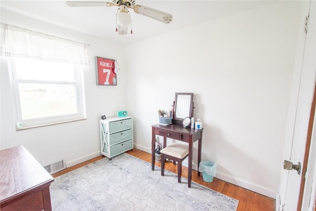 502 Lebanon Manor Dr, West Mifflin, PA 15122 - office space with wood finished floors and ceiling fan