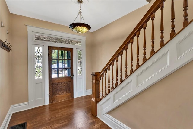 122 Haldane St, Crafton, PA 15205 - entrance foyer featuring wood finished floors and stairway