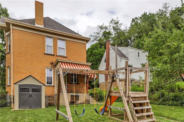 122 Haldane St, Crafton, PA 15205 - view of play area featuring a storage unit