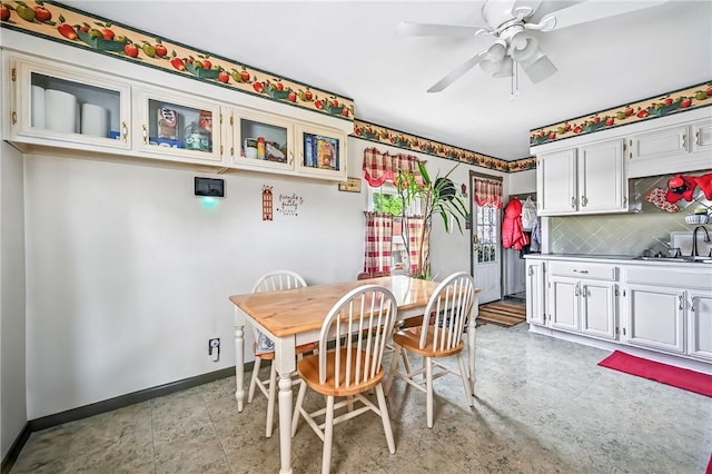 965 Dalton Ave, Hermitage, PA 16148 - dining space featuring baseboards and a ceiling fan