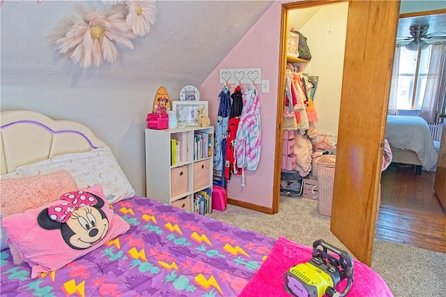 1109 N 2nd St, Jeannette, PA 15644 - bedroom with vaulted ceiling and carpet flooring