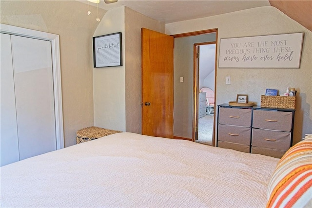 1109 N 2nd St, Jeannette, PA 15644 - carpeted bedroom featuring a closet and lofted ceiling
