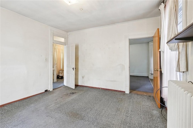 518 N Saint Clair St, East Liberty, PA 15206 - unfurnished bedroom with radiator, carpet, and a baseboard radiator