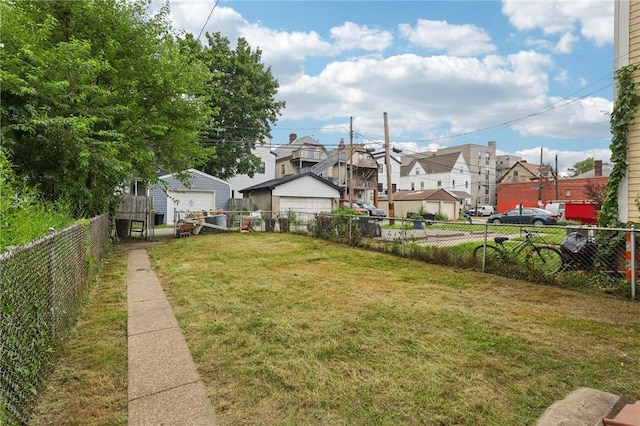 518 N Saint Clair St, East Liberty, PA 15206 - view of yard with a residential view and a detached garage