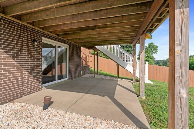 249 Clare Dr, North Strabane, PA 15317 - fenced backyard featuring a patio area and stairs