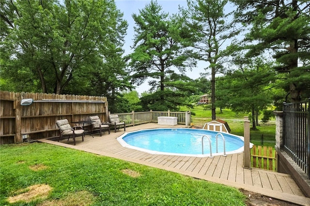 616 Highview Rd, Baldwin Twp, PA 15234 - view of swimming pool featuring a wooden deck and a shed