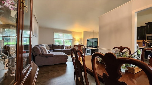 2583 Richard Rd, Franklin Park, PA 15090 - dining area with dark wood finished floors