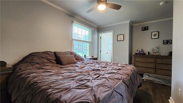 2583 Richard Rd, Franklin Park, PA 15090 - bedroom with wood finished floors, crown molding, and ceiling fan