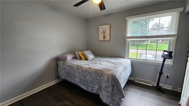 2583 Richard Rd, Franklin Park, PA 15090 - bedroom featuring dark wood-style floors, multiple windows, and a ceiling fan