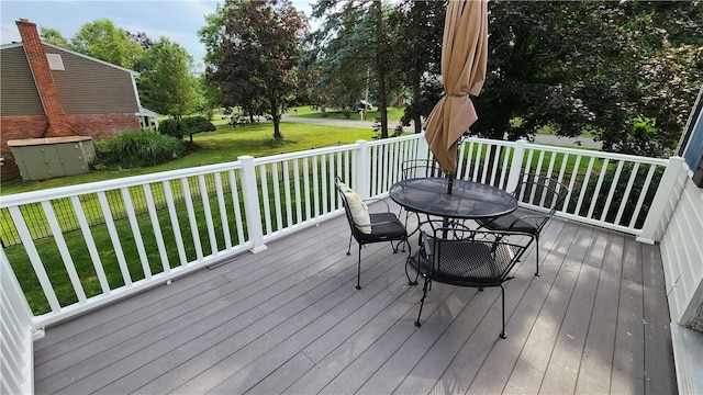 2583 Richard Rd, Franklin Park, PA 15090 - deck featuring outdoor dining area and a lawn