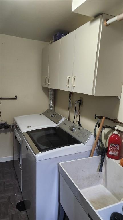 2583 Richard Rd, Franklin Park, PA 15090 - laundry area with cabinet space and washing machine and dryer