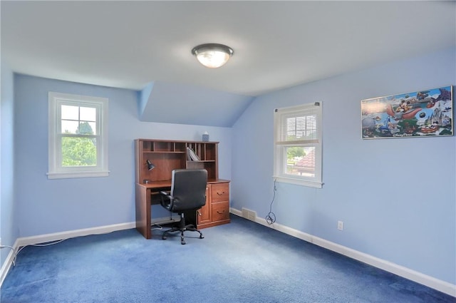 1009 Roselawn Ave, Harmony Twp, PA 15003 - office space featuring healthy amount of natural light, vaulted ceiling, and carpet floors