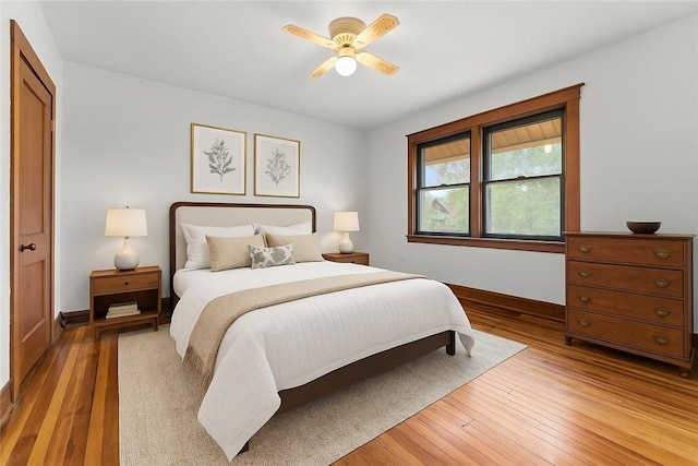 208 E 19th Ave, Munhall, PA 15120 - bedroom featuring light wood-type flooring and ceiling fan