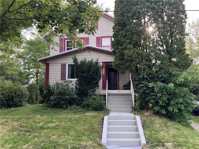 1077 Bechtol Ave, Sharon, PA 16146 - obstructed view of property featuring a front lawn