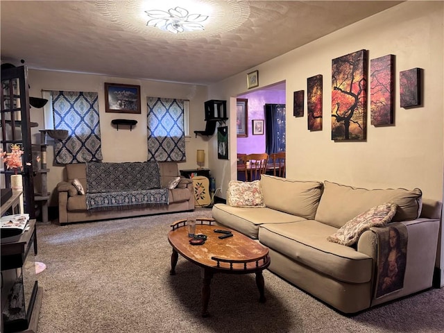 1077 Bechtol Ave, Sharon, PA 16146 - living room with a textured ceiling and carpet