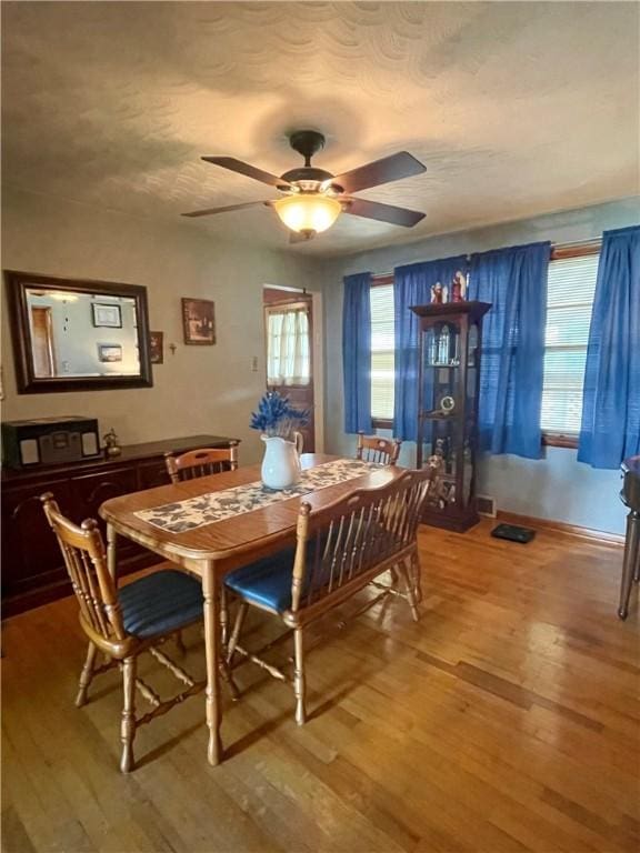 408 Ekin St, Elizabeth Twp/Boro, PA 15037 - dining space featuring light wood-type flooring and ceiling fan