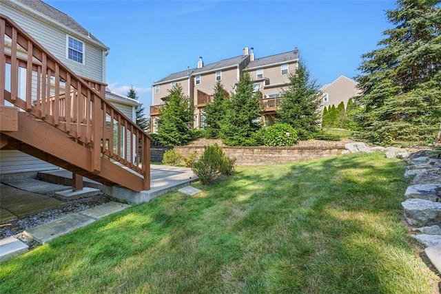 2692 Hunters Point Dr, Franklin Park, PA 15090 - view of green lawn with a wooden deck and a residential view