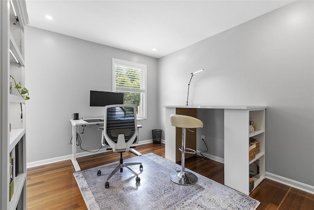 108 Oak Pointe Dr, Monroeville, PA 15146 - home office featuring wood finished floors and recessed lighting