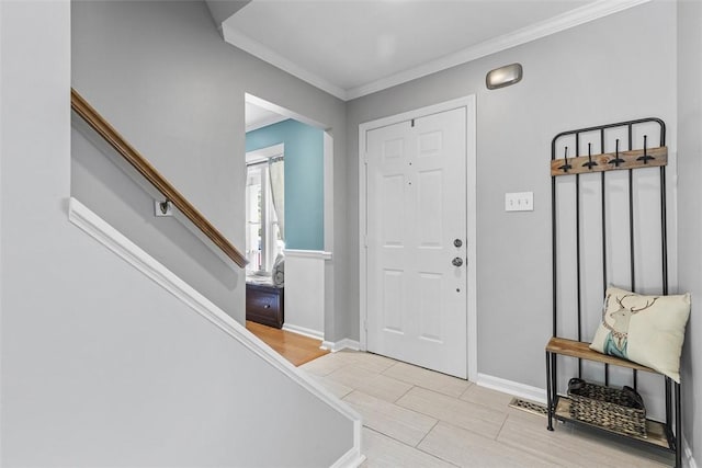 108 Oak Pointe Dr, Monroeville, PA 15146 - foyer featuring stairs and ornamental molding