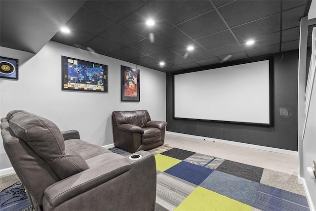 108 Oak Pointe Dr, Monroeville, PA 15146 - home theater with recessed lighting and a drop ceiling