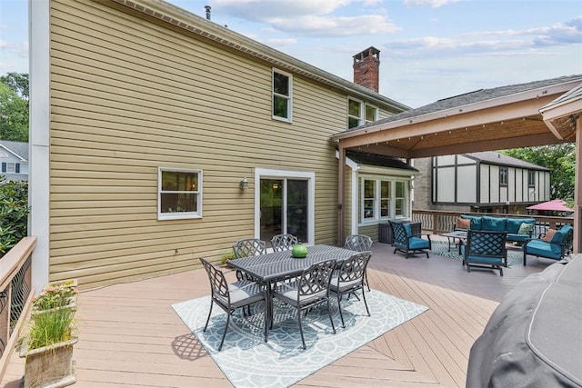 108 Oak Pointe Dr, Monroeville, PA 15146 - wooden deck featuring an outdoor hangout area and outdoor dining space