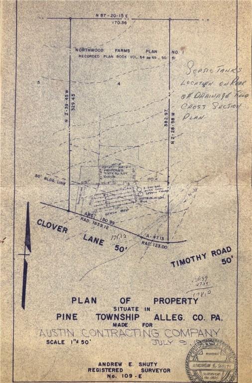 141 Clover Ln, Pine Twp, PA 15044 - survey map / technical document
