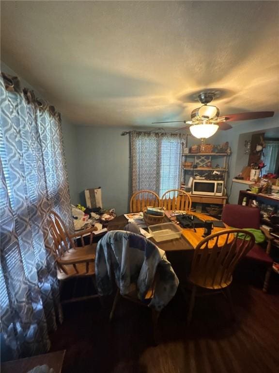 534 Independence Dr, Clairton, PA 15025 - dining area with wood finished floors and a ceiling fan