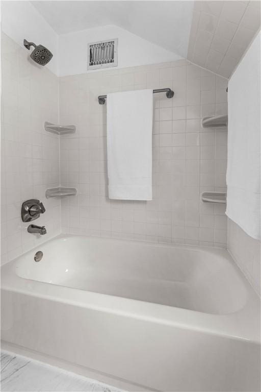 1155 Cedar Blvd, Mt Lebanon, PA 15228 - full bath featuring vaulted ceiling and bathtub / shower combination