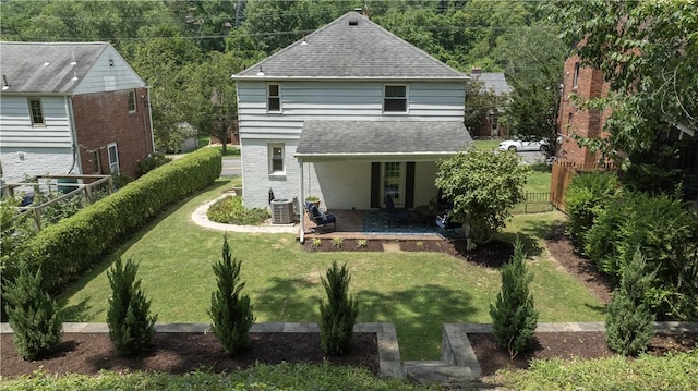 1155 Cedar Blvd, Mt Lebanon, PA 15228 - rear view of property with roof with shingles and a patio