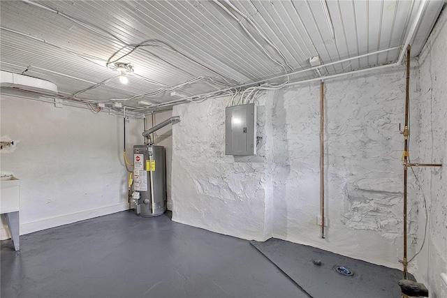 881 Main St, North Huntingdon, PA 15642 - below grade area with gas water heater and electric panel