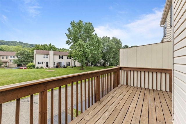 3080 E Bardonner Rd, Hampton, PA 15044 - wooden deck featuring a lawn and a residential view