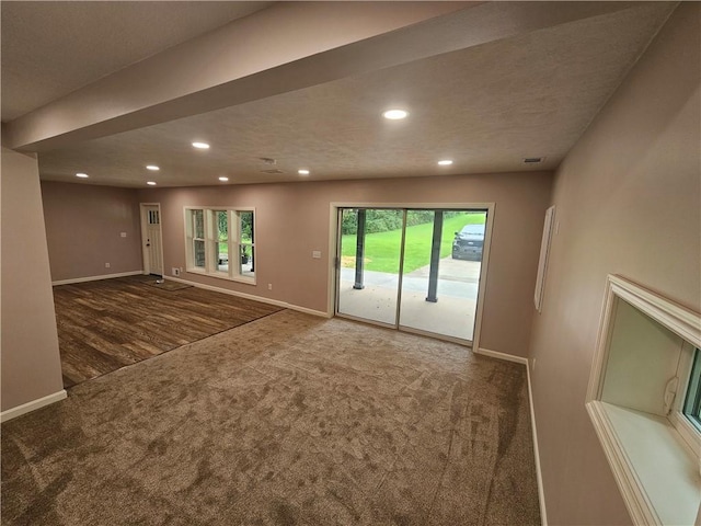 352 Hartzell School Rd, Marion Twp, PA 16123 - carpeted empty room featuring recessed lighting and baseboards