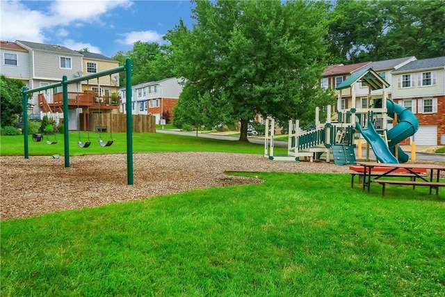 7311 Lafayette Sq, Hopewell Twp, PA 15001 - community play area with a lawn and a residential view