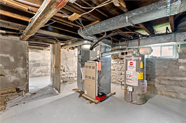 428 Card Ave, Wilmerding, PA 15148 - below grade area with gas water heater and heating unit
