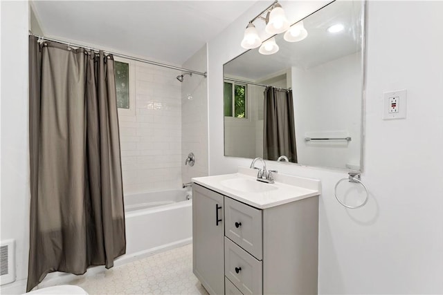 428 Card Ave, Wilmerding, PA 15148 - full bath featuring vanity and shower / bath combo with shower curtain
