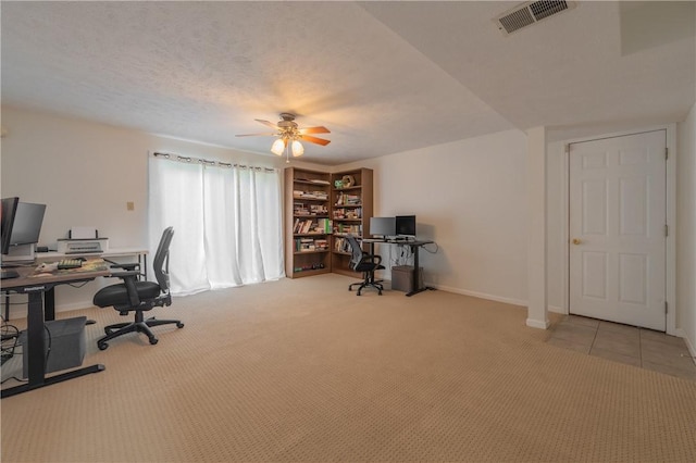 811 Sunset Cir Unit 811, Cranberry Twp, PA 16066 - carpeted home office with a ceiling fan and baseboards
