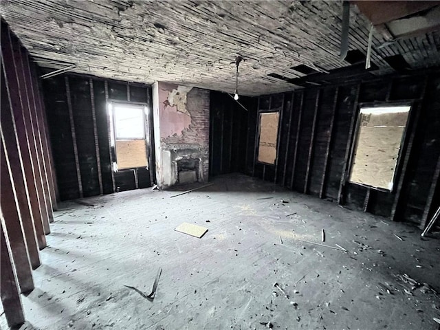 1300 Arlington Ave, Allentown, PA 15210 - unfurnished living room with a fireplace