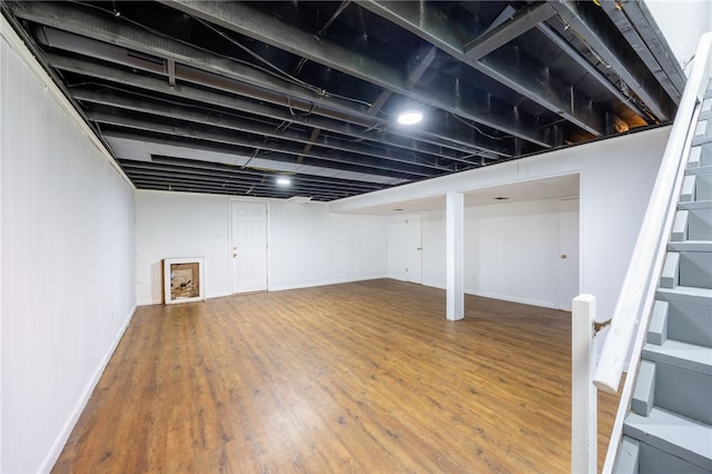 239 Pointview Rd, Brentwood, PA 15227 - finished basement with wood finished floors and stairs