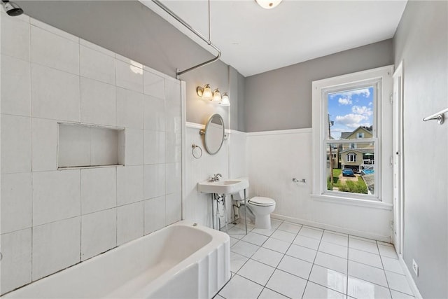 512 Alexander Ave, Southwest Greensburg, PA 15601 - bathroom with tile patterned flooring and washtub / shower combination