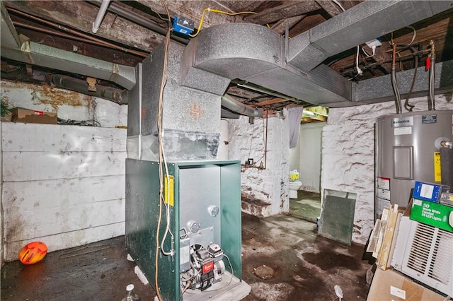 224 E End, Bullskin Twp, PA 15425 - unfinished below grade area with water heater and heating unit