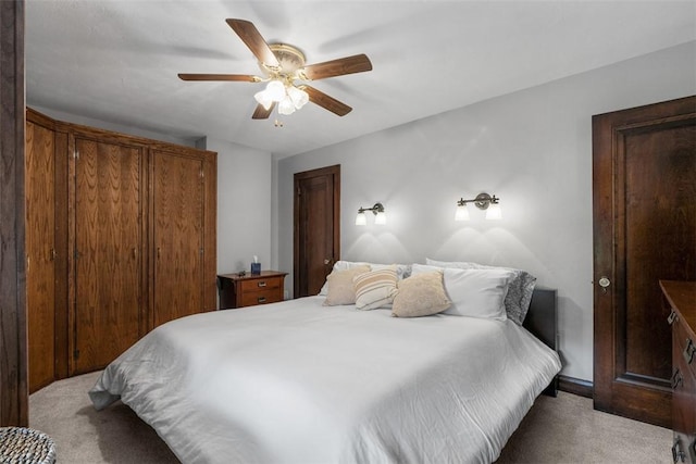 5517 Gibson Rd, Richland, PA 15044 - bedroom with light colored carpet and ceiling fan