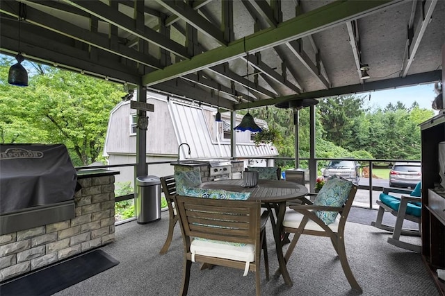 5517 Gibson Rd, Richland, PA 15044 - view of patio / terrace with outdoor dining area and a grill